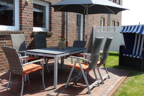 Borkum Ferienwohnung Nordseestube - Terrasse
