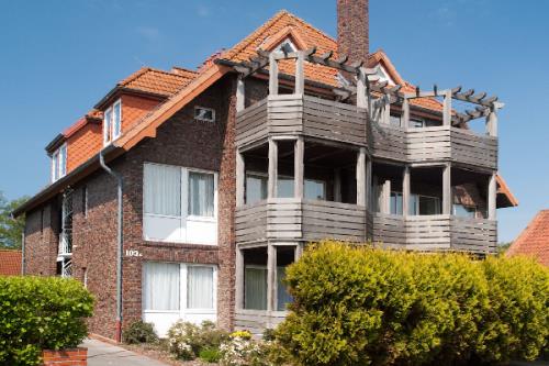 Borkum Ferienwohnung Nei ut - Hausansicht Vorderseite