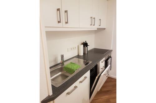 Borkum Ferienwohnung Rathausblick - Küche